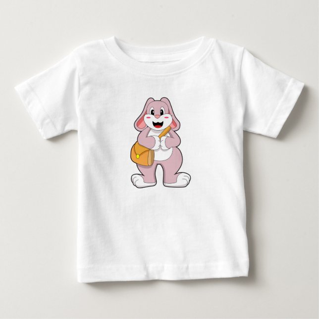T-shirt Pour Bébé Lapin comme randonneur avec sac (Devant)