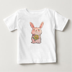 T-shirt Pour Bébé Lapin de fleur