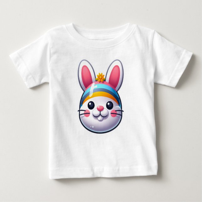 T-shirt Pour Bébé Lapin de Pâques (Devant)