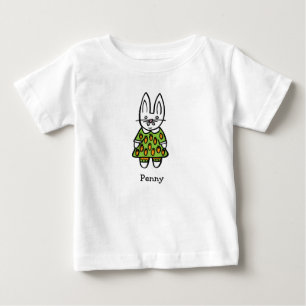 T-shirt Pour Bébé Lapin de Pâques personnalisé Penny
