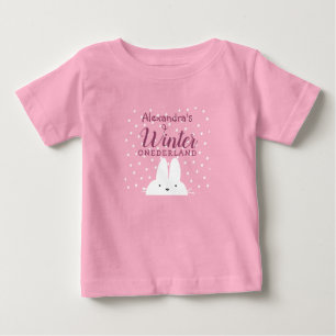 T-shirt Pour Bébé Lapin d'hiver Onederland 1er anniversaire 