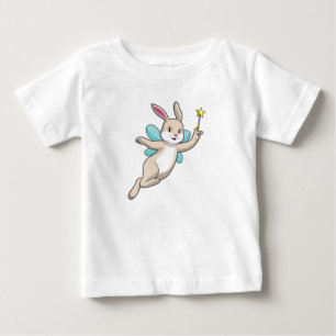 T-shirt Pour Bébé Lapin en fée avec baguette magique