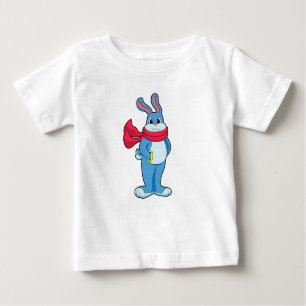 T-shirt Pour Bébé Lapin en hiver avec Écharpe
