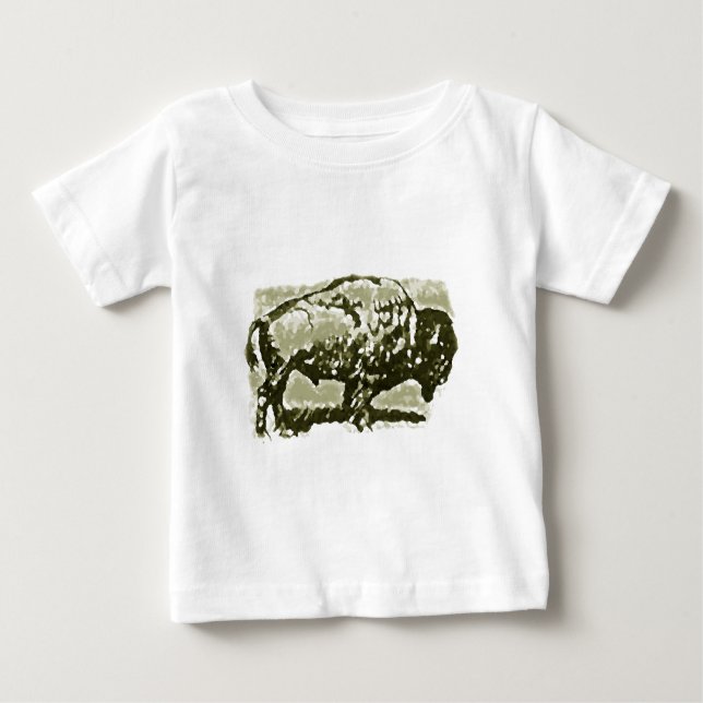 T-shirt Pour Bébé L'art Buffalo (Devant)