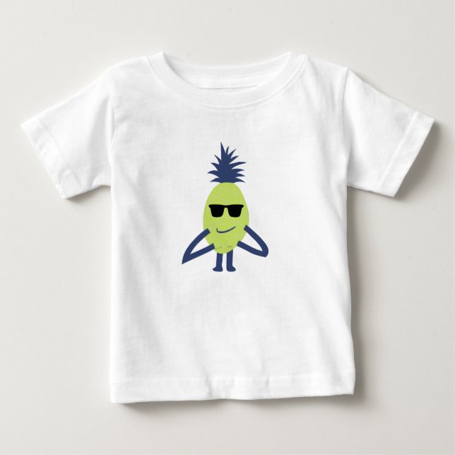 T-shirt Pour Bébé L'art drôle de l'ananas (Devant)