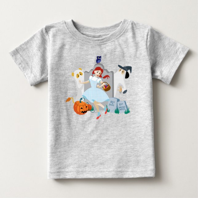 T-shirt Pour Bébé L'Assistant D'Oz™ | Dorothy Halloween Joyeuse Dans (Devant)