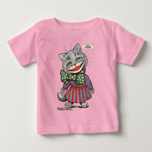 T-shirt Pour Bébé Laughing Cat, Louis Wain (Devant)