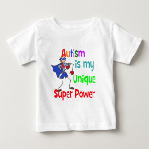 T-shirt Pour Bébé L'autisme est mon super pouvoir unique