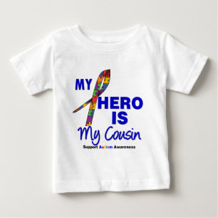 T-shirt Pour Bébé L'autisme mon héros est mon cousin
