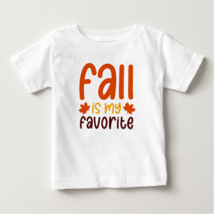 T-shirt Pour Bébé L'automne est ma saison préférée - Conception de c
