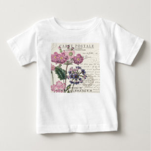 T-shirt Pour Bébé lavande française vintage moderne florale