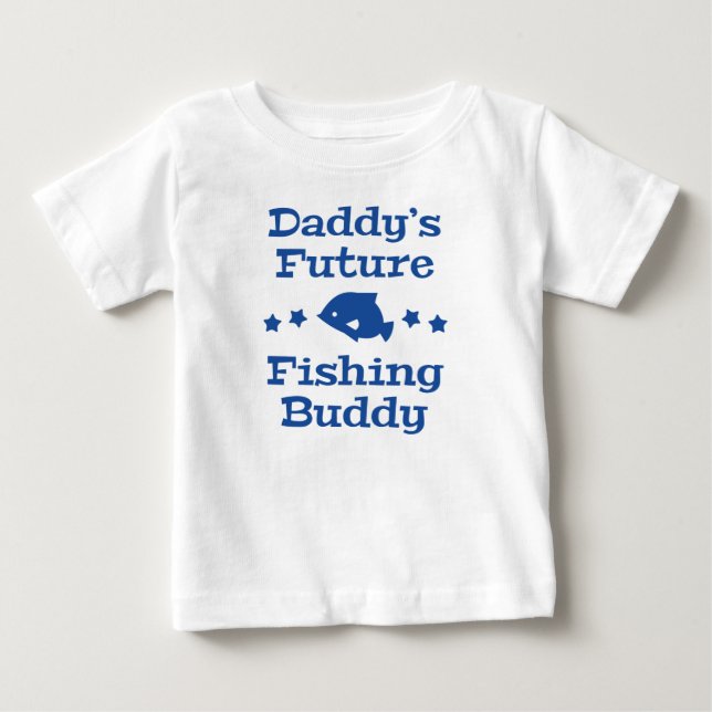 T-shirt Pour Bébé L'avenir de papa ami de pêche (Devant)