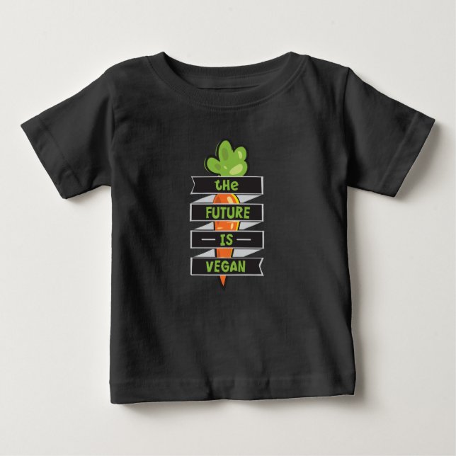 T-shirt Pour Bébé L'avenir est végétalien (Devant)