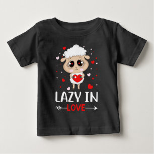 T-shirt Pour Bébé Lazy in Love Sheep pour célibataires de la Saint-V