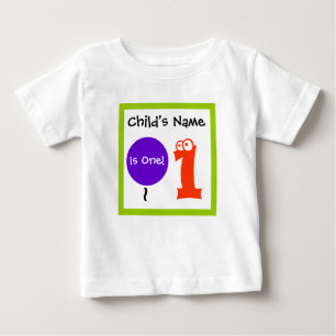 T-shirt Pour Bébé le bébé a un 1 ans, le ęr premier anniversaire,