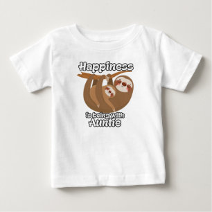 T-shirt Pour Bébé Le Bonheur est d'être avec Tante Sloth