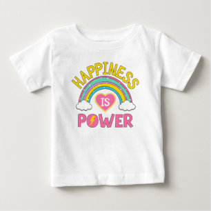 T-shirt Pour Bébé Le bonheur est Power Rainbow