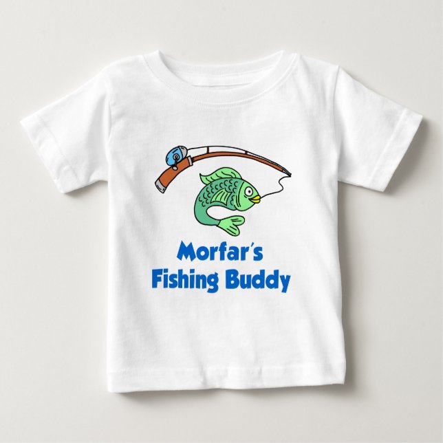 T-shirt Pour Bébé Le bouc de pêche de Morfar (Devant)