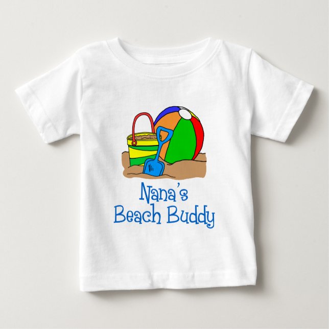 T-shirt Pour Bébé Le Buddy de plage de Nana (Devant)