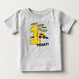 T-shirt Pour Bébé Le bulldozer de construction des chemises de premi