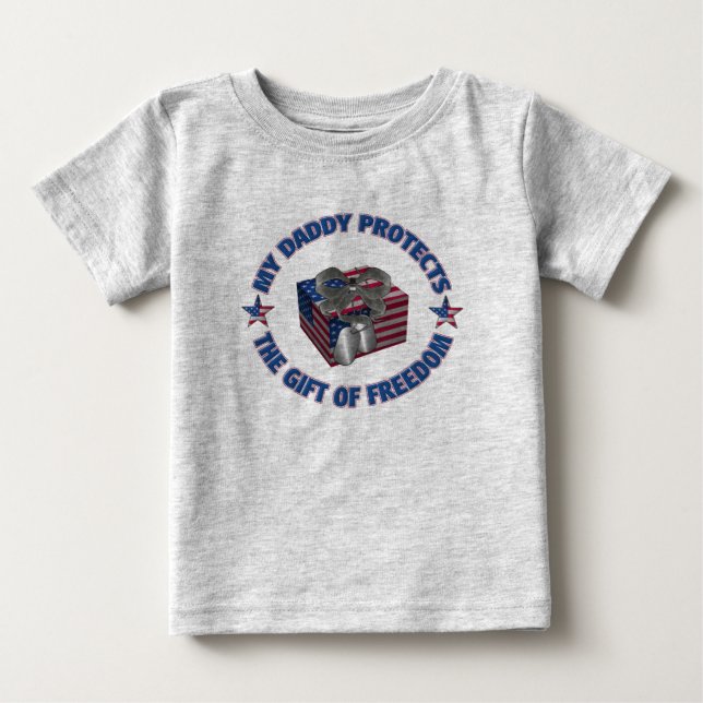 T-shirt Pour Bébé Le cadeau de Freedom Papa (Devant)