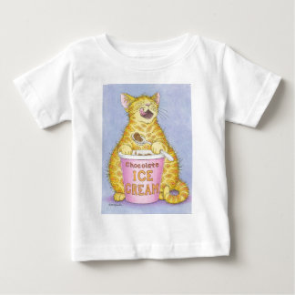 T-shirt Pour Bébé Le CAT mange la crème glacée