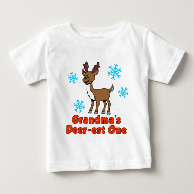 T-shirt Pour Bébé Le cerf-est de grand-mère (Devant)