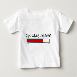 T-shirt Pour Bébé Le chargement de couche-culotte… attendent svp