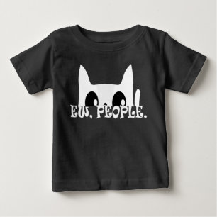 T-shirt Pour Bébé Le Chat Blanc Drôle Des Nouveaux Gens