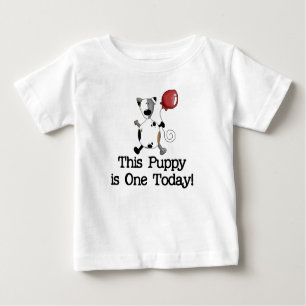 T-shirt Pour Bébé Le chiot est d'un anniversaire