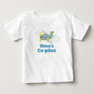 T-shirt Pour Bébé Le co-pilote d'Oma