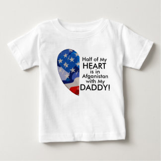 T-shirt Pour Bébé Le coeur est dans Afganistan avec mon papa !