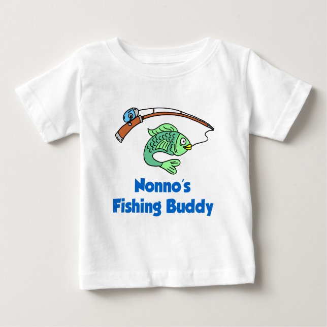 T-shirt Pour Bébé Le compagnon de pêche de Nonno (Devant)