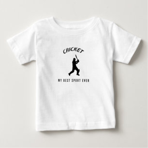 T-shirt Pour Bébé Le cricket, mon meilleur sport