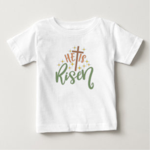T-shirt Pour Bébé Le design de Pâques, il est ressuscité