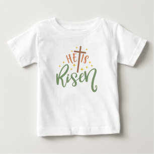 T-shirt Pour Bébé Le design de Pâques, il est ressuscité