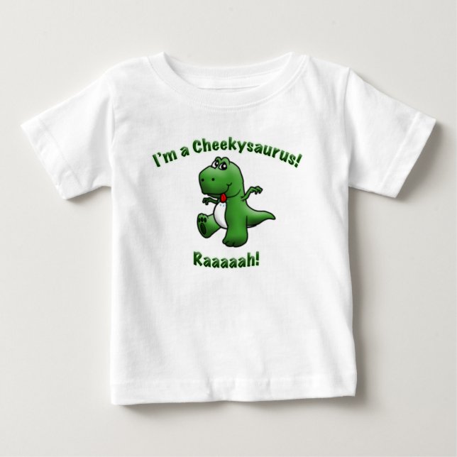 T-shirt Pour Bébé Le dinosaure mignon est un Cheekysaurus (Devant)
