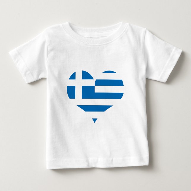 T-shirt Pour Bébé Le drapeau national de la Grèce (Devant)