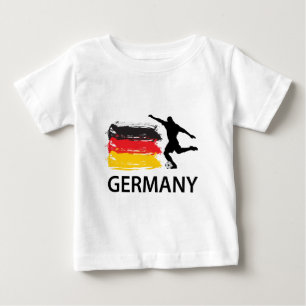 T-shirt Pour Bébé Le football de l'Allemagne