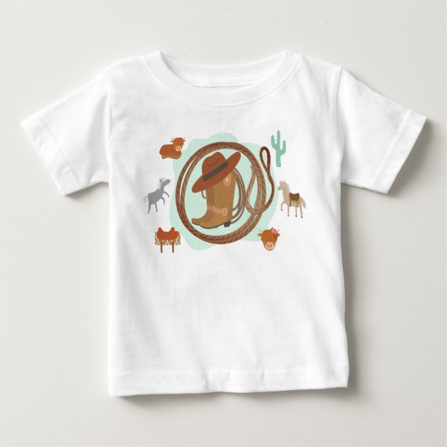 T-shirt Pour Bébé Le garçon Cowboy (Devant)