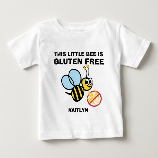 T-shirt Pour Bébé Le gluten libre gaffent la chemise vigilante (Devant)