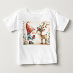 T-shirt Pour Bébé Le Gnome Et Le Renne