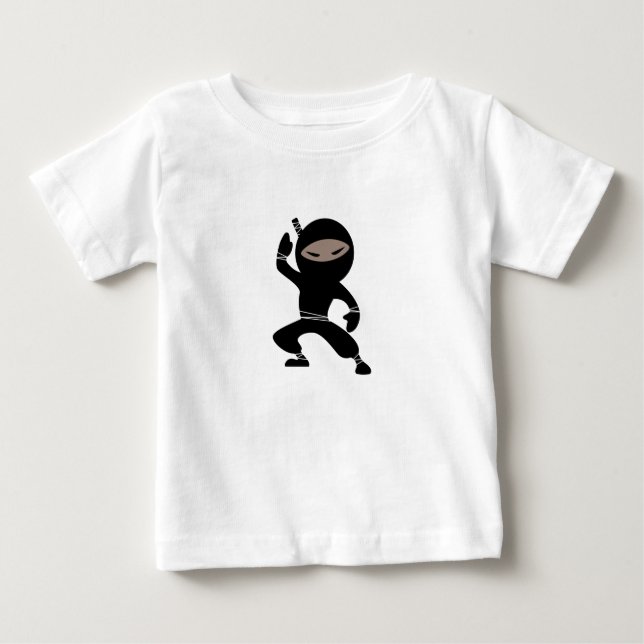 T-shirt Pour Bébé Le Guerrier de la petite Ninja (Devant)