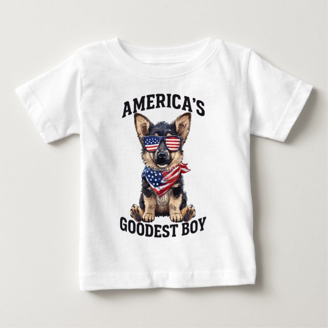 T-shirt Pour Bébé Le meilleur berger d'Amérique (Devant)