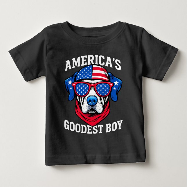 T-shirt Pour Bébé Le meilleur chien des États-Unis (Devant)