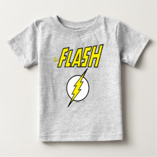 T-shirt Pour Bébé Le nom Flash et le logo de l'éclair