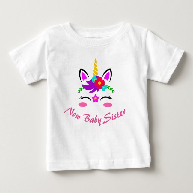 T-shirt Pour Bébé Le Nouveau Bébé Sister (Devant)
