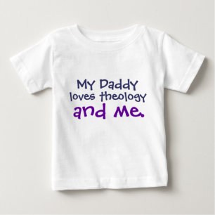 T-shirt Pour Bébé Le papa aime la théologie