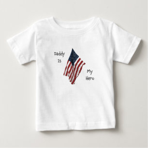 T-shirt Pour Bébé le papa est mon héros