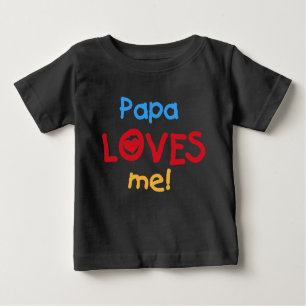 T-shirt Pour Bébé Le papa m'aime